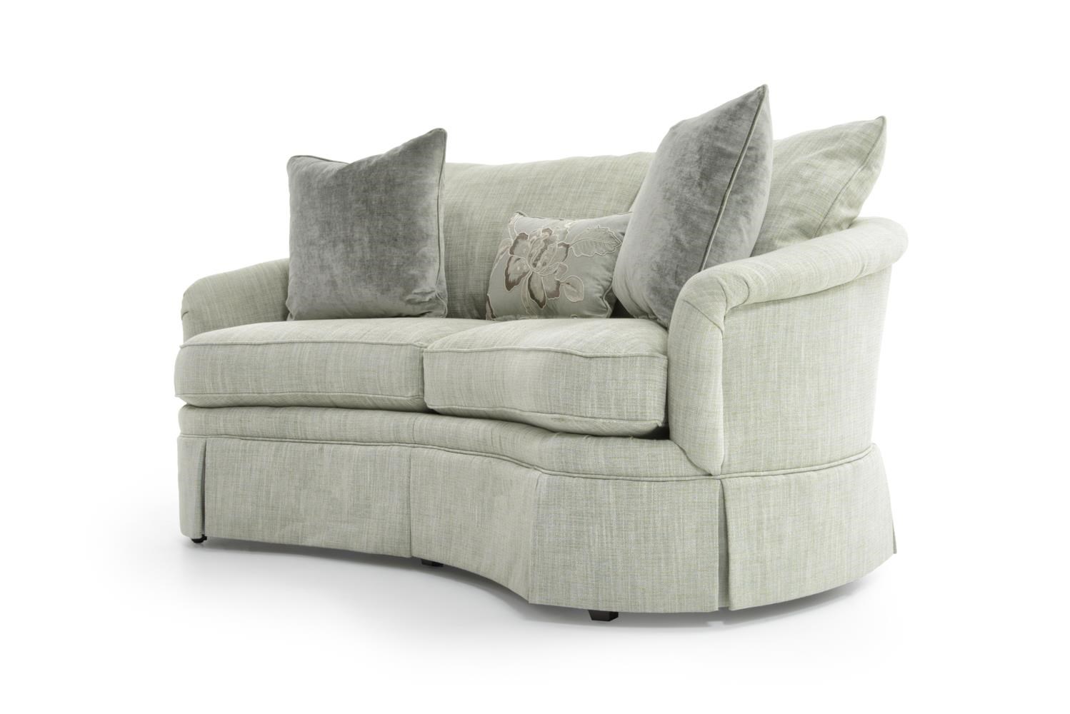 Century Elegance LTD 72692 71520L50SPA Curved Sofa with Skirted Base